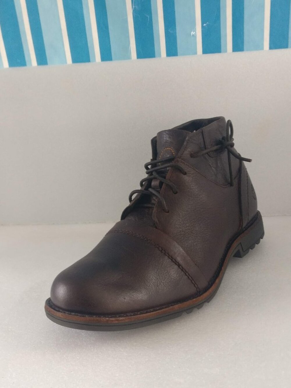 Timberland Brown Waterproof Leather 4eye Chukka Boot Smartfit Tech size us8.5men